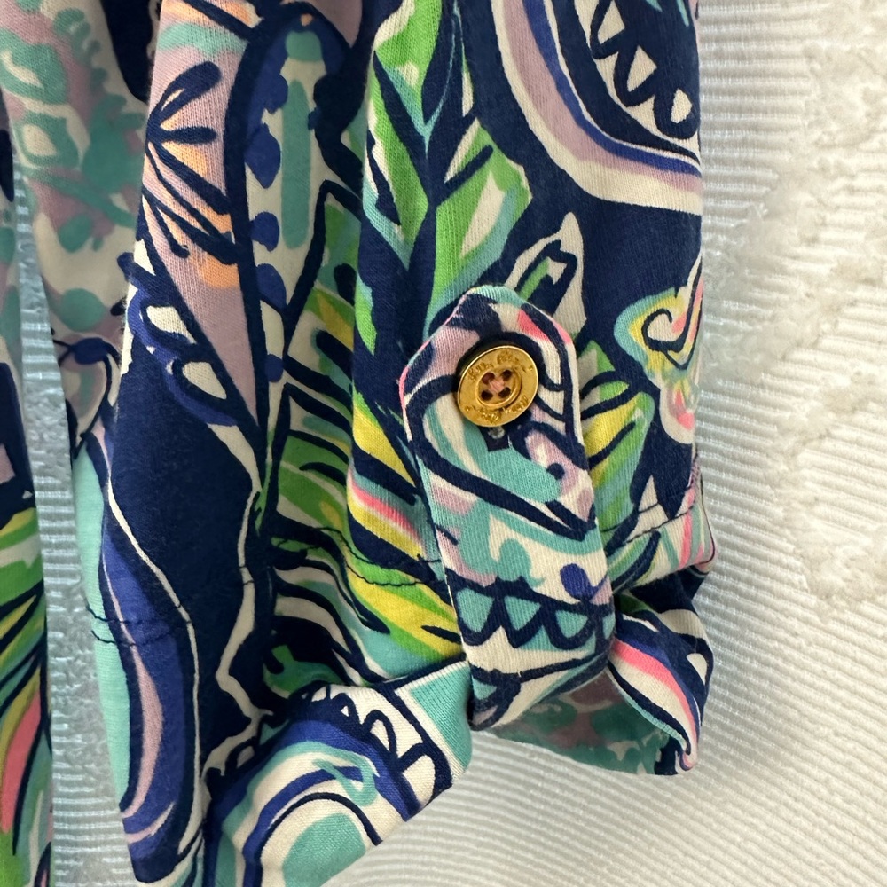 Lilly Pulitzer Edna Swing Shift Dress in Hanging with Fronds - Picture 3 of 4